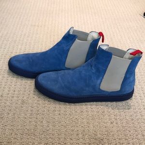 Blue Suede Del Toro Chelsea Boots - Size 12